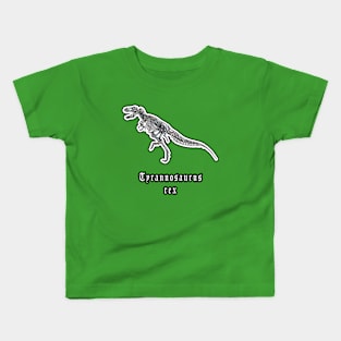 🦖 Fossil Skeleton of a Tyrannosaurus rex Dinosaur Kids T-Shirt